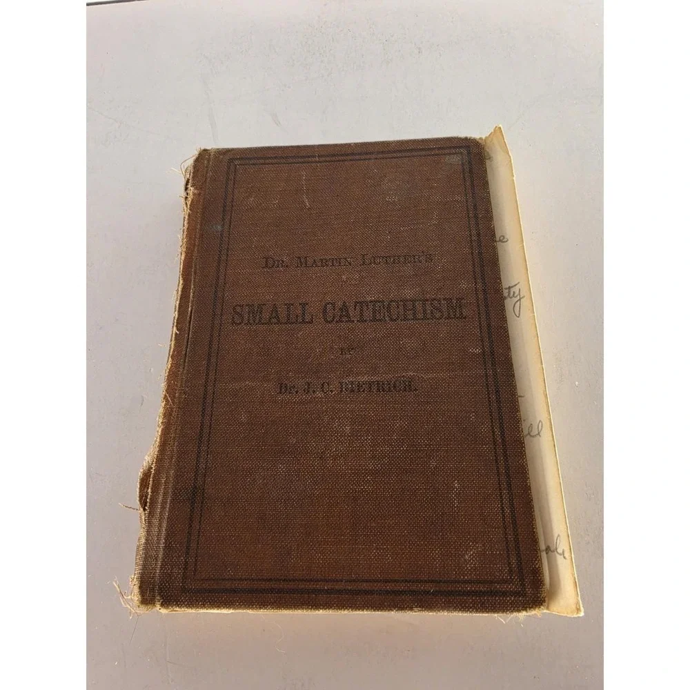 Martin Luther Small Catechism Lutheran Book Pre-1921 Handwritten Notes Antique